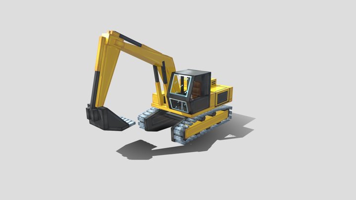 Excavator - Minecraft 3D Model