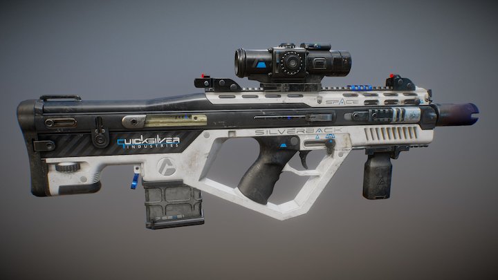 Battle Rifle 3D Model
