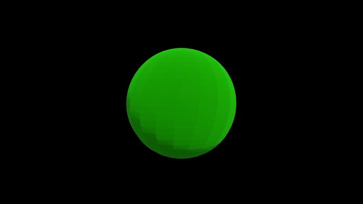 Celestes Green Sphere 3D Model