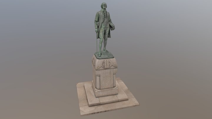 Albrecht Haller Statue 3D Model