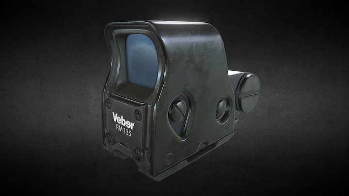 Collimator sight Veber RM135 Weaver 3D Model