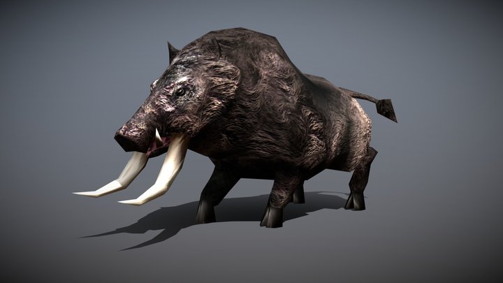 3DRT - fantasy mounts - Boar 3D Model