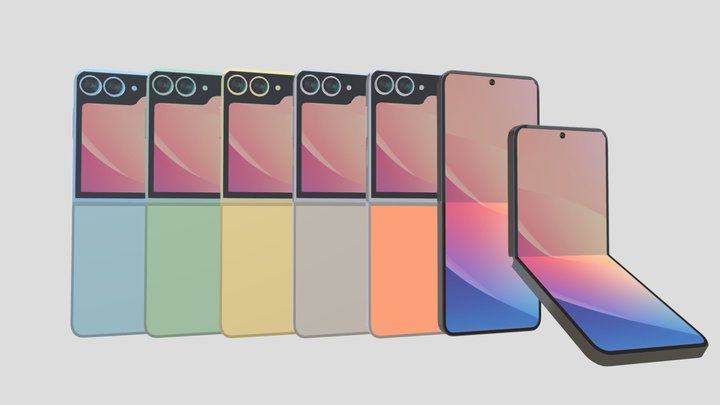 Samsung Z Flip 6 All Variant 3D Model