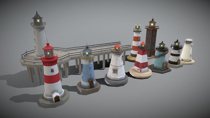 Lighthouse Pack 3D Model