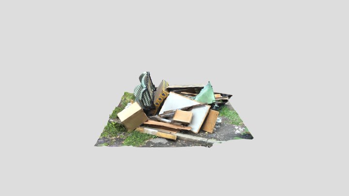 Street Garbage/Junk Photogrammetry 3D Model