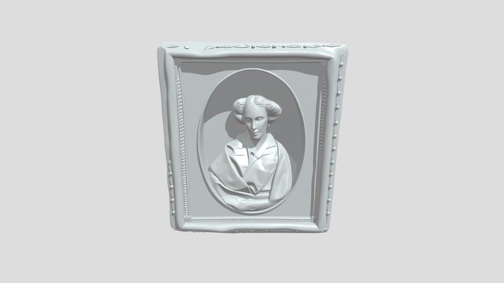 Victorian woman portrait 3D Model