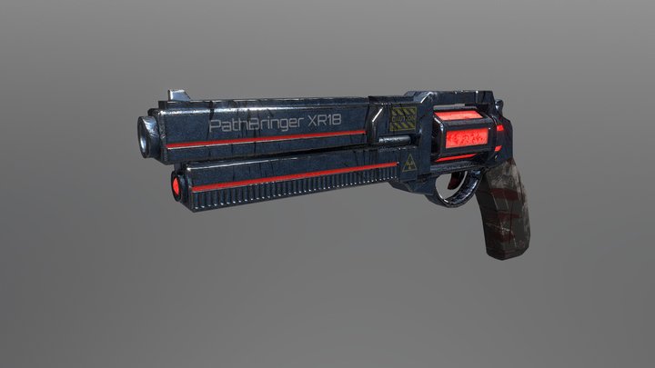 PathBringer XR18 - Sci-fi Revolver 3D Model