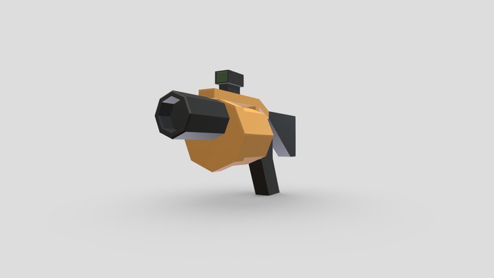 lowpoly grenade lancher 3D Model