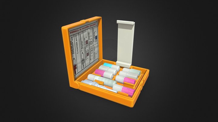USSR Military First Aid Kit AI-2 3D Model