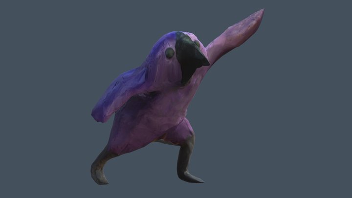 Bird Character Stylized Claymation 3D Model