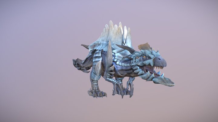 Cryscalus - Ice Shovel Brute Wyvern 3D Model