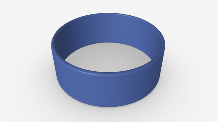 Silicone Wristband Wide 3D Model