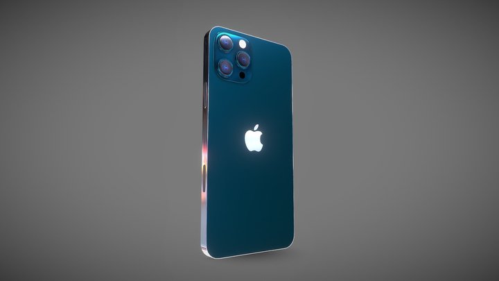 Iphone 12 pro max lowpoly pbr 3D Model