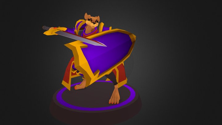 Warrior Lioness 3D Model