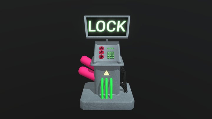 Bomberman Door Control 3D Model