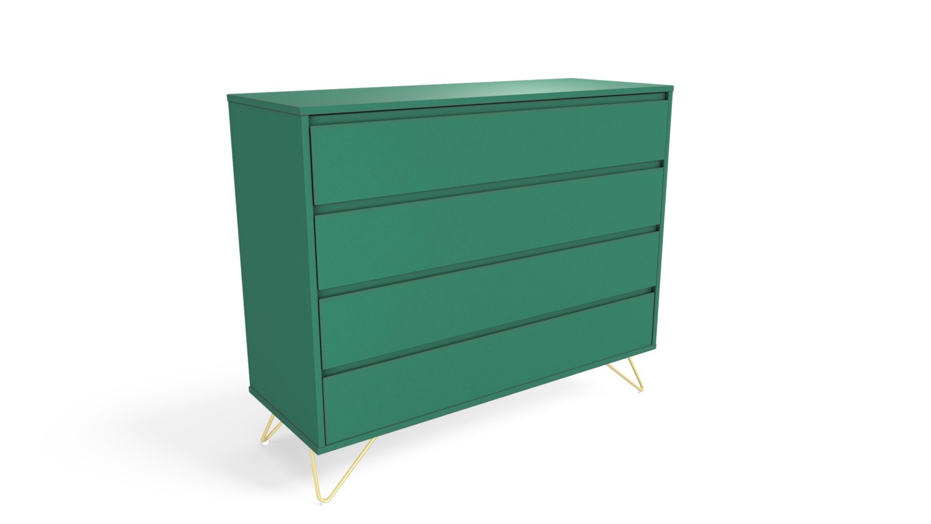 Elona Chest Of Drawers, Racing Green