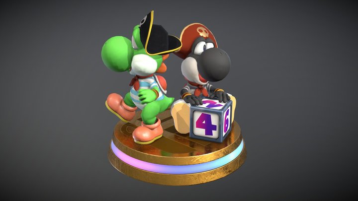 Yoshi (Pirate Land) [Smash Ultimate] 3D Model