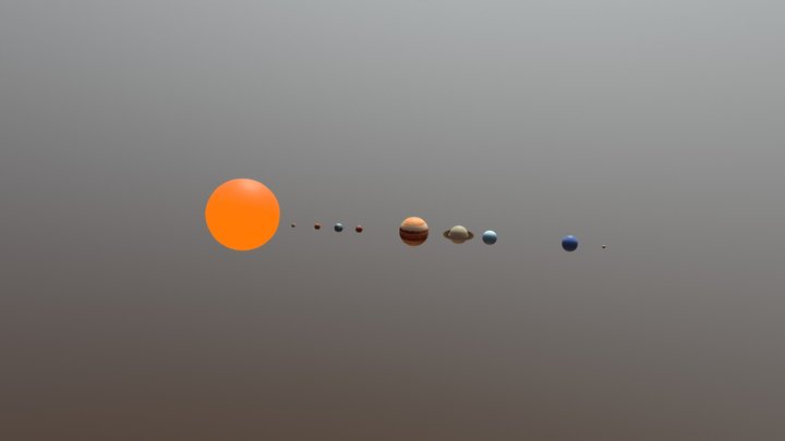 Maya Solar System (final) 3D Model