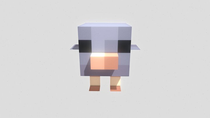 Baby Minecraft Chicken 3D Model