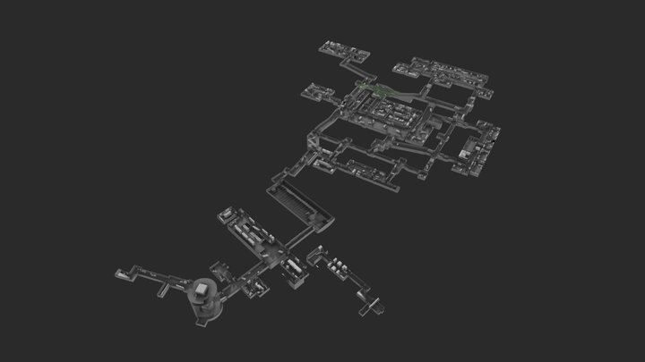 Escape from Tarkov Reserve Tunnels 3D map 3D Model