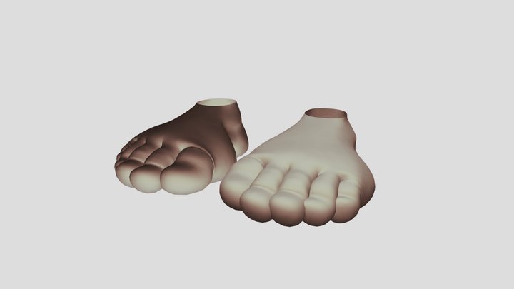 Meaty Pair Of Feet 3D Model