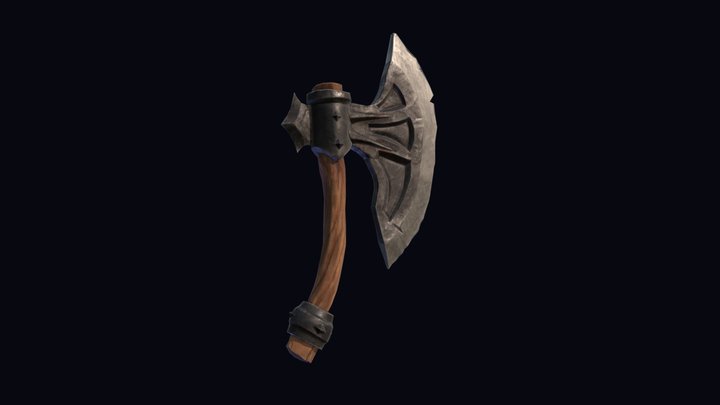 [STUDENT PROJECT] - The barbarian's axe 3D Model