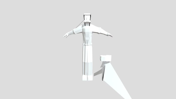Low Poly Character (Voldovoz and his Axe Igor) 3D Model