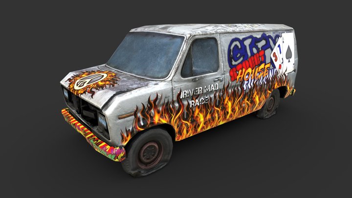 GraffitiChallenge OLD CAR 3D Model