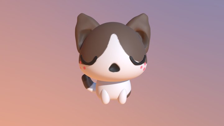 Cute Cat 3D Model
