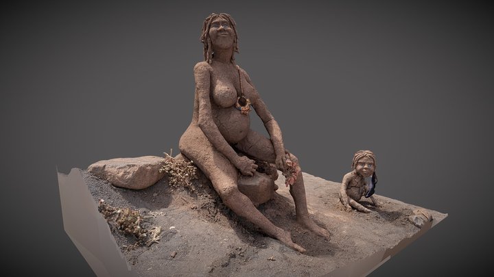 Sand Mermaid inTenerife 3D Model