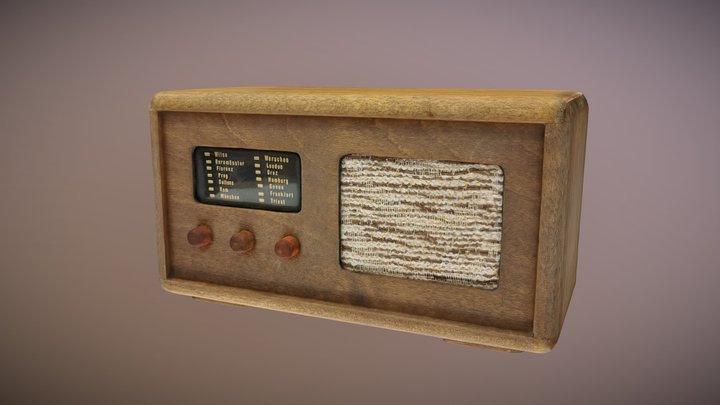 Dollhouse radio 1930s 3D Model
