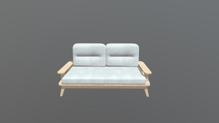 Two Seater Sofa 3D Model