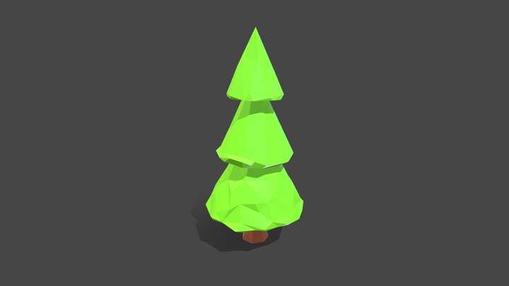 Low-Poly Pine Tree 3D Model 3D Model