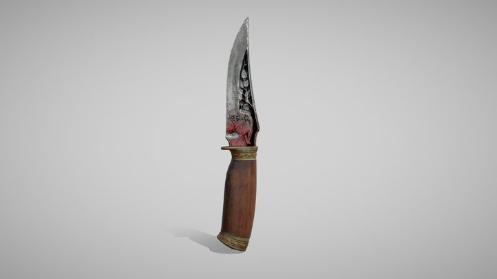 [Free] Kazakh Hunting Knife 3D Model