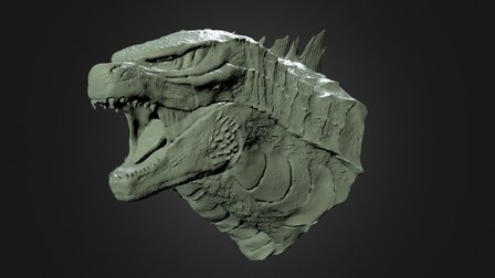 Godzilla 2014 Portrait (Legendarygoji) 3D Model