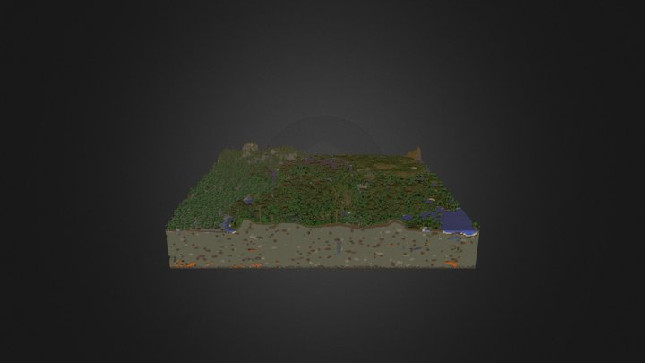 Map Minecraft 3D .zip 3D Model