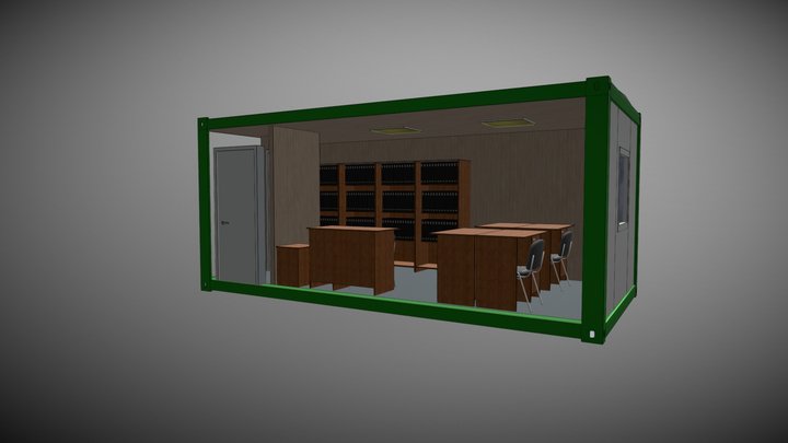 Офис на 5 человек 3D Model