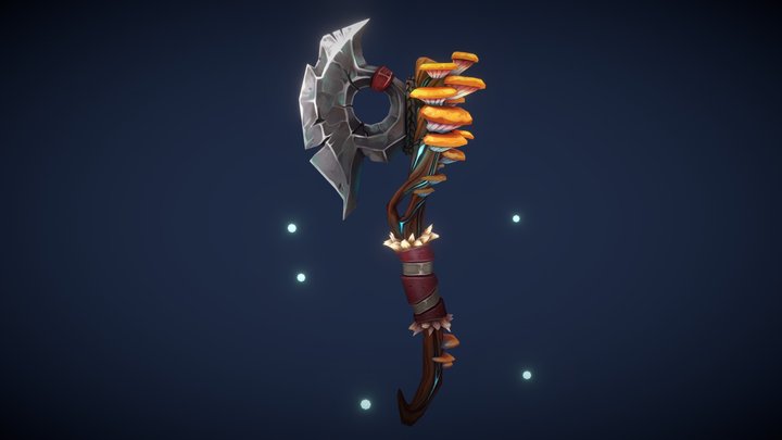 DAE: Weaponcraft - Druid Axe 3D Model