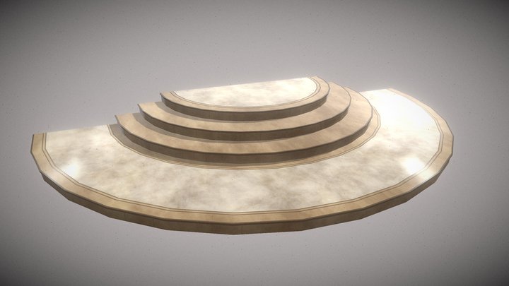Lowpoly Staircase 3D Model