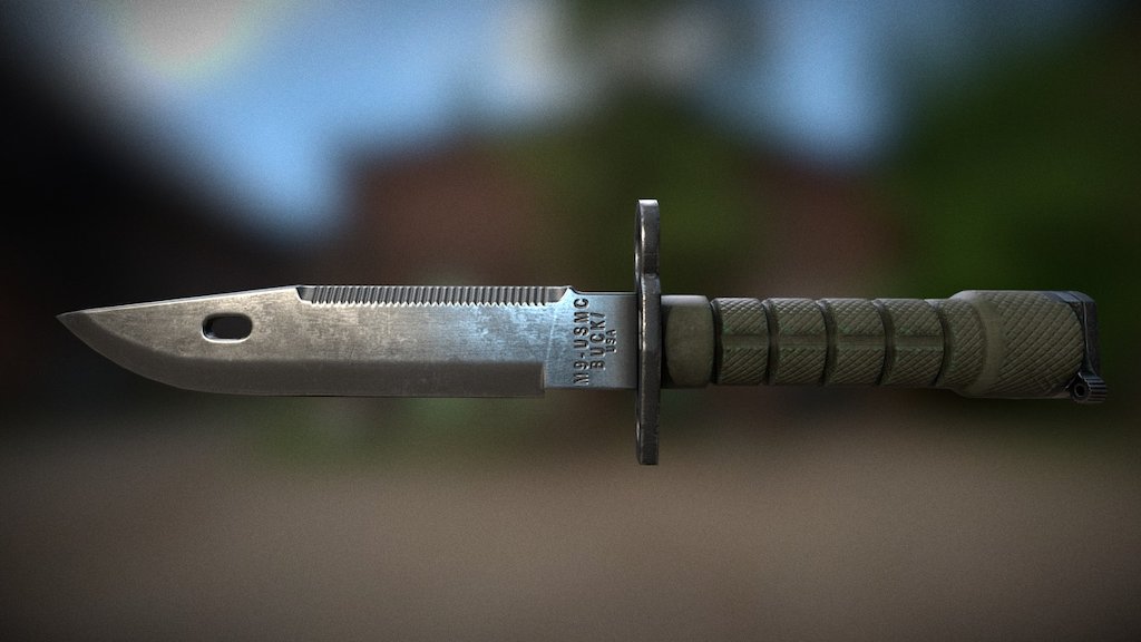 USMC BUCK M9 Bayonet - 3D model by michael.kinsey07 (@michael