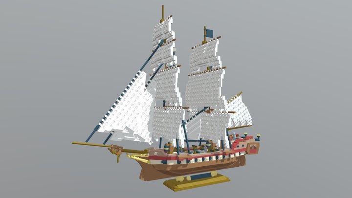 Lego Jackdaw, scale 1:155 3D Model