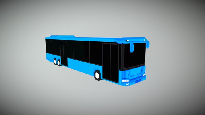 Voxel Bus 3D Model