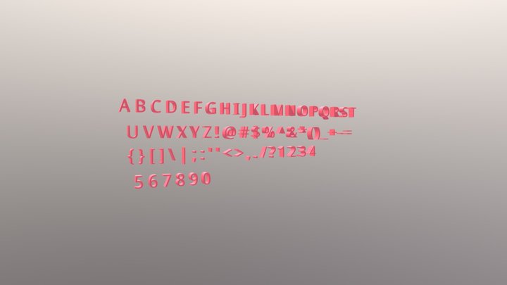 Red text for you to use on your own project 3D Model
