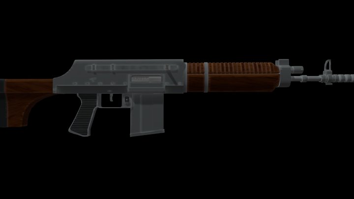 Fallout Battle Rifle 3D Model