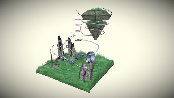 [School Project] Diorama Sonic Frontiers 3D Model