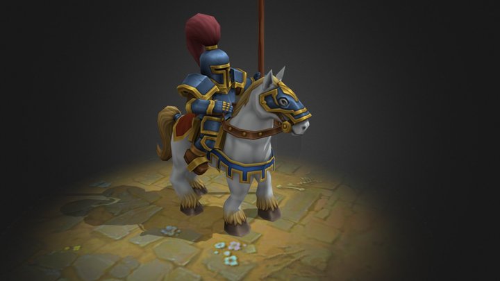 Rider knight animated character 3D Model