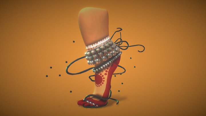 Bharatanatyam (Indian classical dance) 3D Model