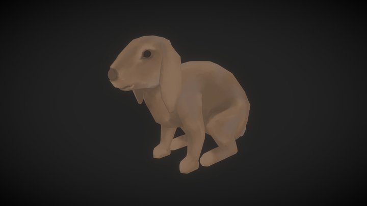 Painterly Rabbit 3D Model