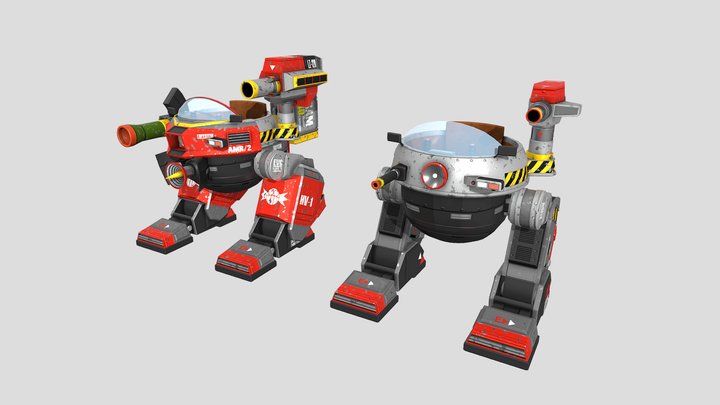 Egg Walker HD 3D Model