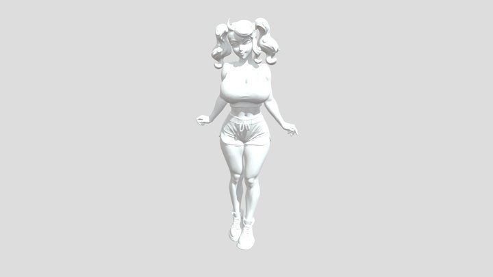 Cosplay Athlete Animation 3D Model